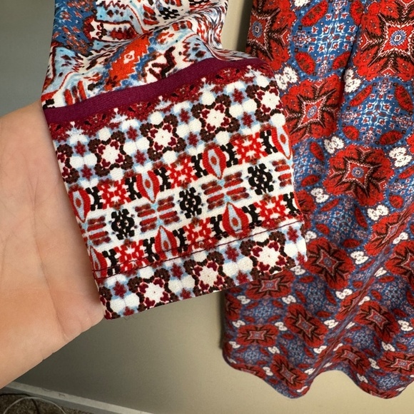 Maggy London Long Sleeve Lined Bohemian Pencil Maxi Dress Size 4 Cottage Boho - Picture 4 of 16